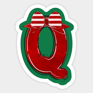 Letter Q - Christmas Letter Sticker